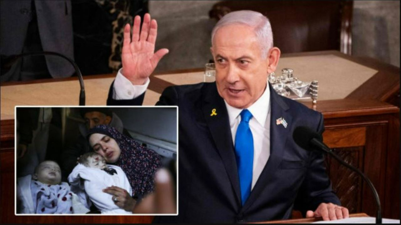 Netanyahu ABD Kongresi’nde konuşurken İsrail 60 noktayı bombaladı